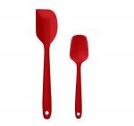 Baskety Red Silicone Non-Stick Big Spatula 27 cm Small Spatula 21 cm (Set of 2)