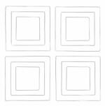 TIPTOP DECORATION Premium Silver Square Rings Hoops (Pack of 12)