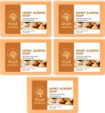 MeriBana Khadi Herbal Natural Handmade Honey Almond Bath Soap (5 x 125 g)
