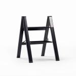 Corvids 2-Steps Premium Folding Step Stool with Wide Anti-Slip Pedal & 150 Kg Capacity (Black)