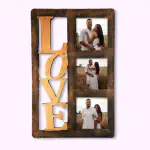 EXPLEASIA Valentine Special Wooden Photo frame| photo frame for wall decor| Valentine gifts | Birthday Gifts| Gifts Items (Copper)
