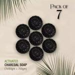 BADA HAIR Activated Charcoal Bathing Soap Pack of 7 - 100 gm