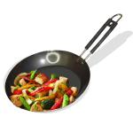 Abizona Pre-Seasoned Cast Iron Frypan | Non-Stick Iron Pan | Omlette Pan | Cast Iron Skillet | Induction Frying Pan | Iron Fry Pan | Cast Iron Non Stick Utensils for Cooking | Iron Cookware for Kitchen | 24Cm | Black