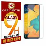 Kite Digital Samsung A30 Premium Tempered Glass Screen Protector Slim 9H Hard 2.5D (Pack of 2)