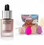BIOAQUA Beauty illuminator liquid Highlighter & Makeup sponge 6 in 1 family pack blander