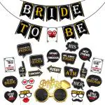 Zyozique Bachelorette Party Decorations | Bridal Shower Decoration | Bride To Be Decorations Kit - Bride To Be Banner, Photobooth Props & Eyeglass (