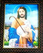 Framtastic Jesus Holding Sheep Rectangular Photo Frame