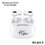 Tiger AirPro3 True Wireless Stereo Bluetooth Earpods with Voice Control and Microphone Bluetooth Headset (White, True Wireless)