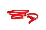 PSK Pet Mart Dogs Leash, Collar (Red) (Combo Of 2)