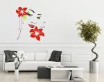 Decor Villa lady flowers Wall Sticker & Decal (PVC Vinyl,Size-58 Cm X 48 Cm)