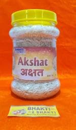 Bhakti2Shakti - Making Worship Special - Pooja Akshat 400 gram Jar | Pooja Chawal | Worship Rice | Safed akshat for puja | Daily pooja needs | Pack of 1 | Pooja ke chawal