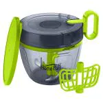 Home Puff 700ml Fruit and Vegetable chopper cutter, 3 Sharp Stainless steel blades with whipper and lid