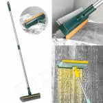 SAVREEN Bathroom Cleaning Brush with Wiper 2 in 1 Tiles Cleaning Brush Floor Scrub Bathroom Brush with Long Handle 120 Degree Rotate Bathroom Floor Cleaning Brush Home Bathroom Cleaning