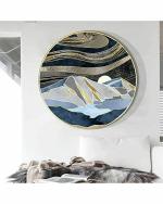 The Artment your artistic apartment Unframed Multicolor Round Canvas Wall Decor 40cm