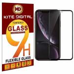 Kite Digital iPhone XR (Black) 5D/6D/11D/21D Premium Tempered Glass Screen Protector Slim 9H Hard 2.5D with Full Installation Kit (Pack of 3)