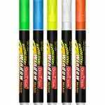 SONI OFFICE MATE Fluorescent Window Marker (Pack of 5 Pcs) in PP box (Set of 1, Multicolor)