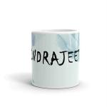 Rish Indrajeet Name Theme Printed Light Blue Ceramic Coffee Mug, 350 Ml