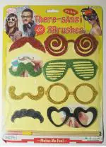 Moustache Lip On A Stick Fun Favor Birthday Party Decoration Photo Prop, 8 pcs