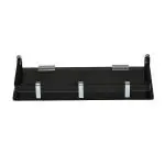 Quistal Acrylic Wall Mount Multipurpose Shelf for Kithchen/Bathroom/Living Room/Office - 12 x 5 Inch - Black - Pack of 1