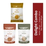KesarCo Dry Fruit Combo 600gm| Almonds 200 gm| Cashews 200 gm| Raisins 200 gm| Pack of 3