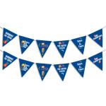 Festiko Team MI Pennant Banners (Set of 13 Pcs), Ipl Theme Pennat/Flag/Bunting Banner, Cricket Party Props, Ipl party supplies, Ipl Theme Decorations