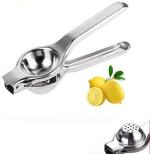 See Inside Steel Stainless Steel Manual Lemon Squeezer Handheld Citrus Press Juicer and Fruit Juicer Hand Juicer (Silver)