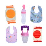 KUPEPE Baby Fruit Nibbler, Spoon feeder, Finger Brush, Baby Item ( Multicolor ) & Teether and Feeder (Red)