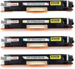 TECHNART Black and Tri Color Combo Pack Ink Toner Cartridge Compatible for HP LaserJet Pro CP1025 Color Printer