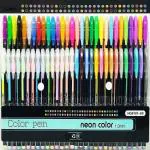 Qatalitic Set Of 60 Neon Gel Pens Consisting Fluorescent, Metallic, Glitter, And Pastel Colour Pens For Diy Art &Amp; Crafts (Colouring, Sketching, Dr