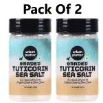 Urban Platter Graded Tuticorin Sea Salt Crystals Shaker Jar, 200g / 7oz ( Pack Of 2 )