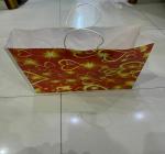 BHARAT PAPERS Fall Gift Bag Maple Leaf Elements Party Treat Bags Kraft Paper Orange Gift Bags with Handles Autumn Leaves Themed Thanksgiving Wedding Parties Birthday Bridal Shower Party Favors (pack of 10)-a33