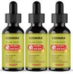 Cosmira Ayurvedic Ramban Multi Benefit Nabhi Oil Belly Button Oil for Sensational Skin Blend of Almond, Olive, and Lemon Essential Oil Supports Healthy Skin 90 ML (PACK OF 3)