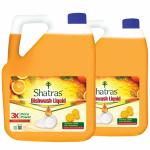Shatras Orange Dishwash Liquid - (5L * Pack of 2) || Dish Cleaning Liquid Gel with German Technology - Active 3X More Power Molecules Leaves No Residue, Grease Cleaner For All Utensils