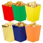 Festiko 12 Pcs Multicolor Popcorn Boxes Combo (Red, Green, Yellow, Orange, Gold, Blue), Popcorn Boxes for Kids Party, Popcorn Box, Party Favor Boxes