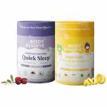 The Body Reserve Quick Sleep Melatonin Gummies With Kids Multivitamin Gummies Combo For Men Women Strawberry Flavourd Natural Sleep Aid for Muscle Recovery With Kids Growth Gummies, (30 Each, Pack of 2)