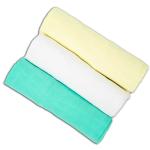 LazyToddler Cotton Organic Muslin Baby Swaddles 120x120 cm Large Size (Set of 3)(Green,White & Yellow)