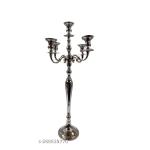 Decorative Handicrafts Metal Candelabra Stand Tall arms, Candle Stand Floor for Restaurant Christmas Wedding Home Decorations Tealight Candles Holder Classic, Silver Aluminum Finish (Pack of 1)
