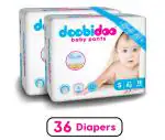Doobidoo Baby Pants-Small Size Diapers (36 Count) All Round Softness with Bubble soft topsheet and anti leak side cuffs (4-8 kgs)