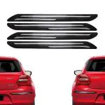 Care N Made Car Bumper Protector Guard With Double Chrome Strip for maruti new swift dzire