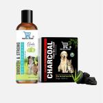 The DDS Store Dog Shampoo & Puppy Shampoo With Charcoal Tick- Nil Soap,Grooming Products for Dogs (Tick Soap & Smooth & Strong-Amla 200ml)