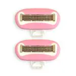 Carmesi Body Razor Mini Cartridge | Pack of 2 | 5-Blade Precision | Aloe Vera & Vitamin E Lubrication Strip | Instant & Painless Hair Removal | Arms, Underarms, Legs