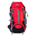 ENDEAVOUR Snow - Red Waterproof Rucksack Travel Hiking Camping Backpack with Rain Cover 60 L