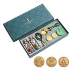 Supvox Wax Seal Stamp Kit, Wax Seal Kit, Seal Stamp Kit, Wax Seal Stamp With Sealing Wax Beads, Candles, Wax Melting Spoon, Wooden Handle Stamp For Craft, Fine Gift Box