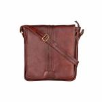 AMOREE Full Grain Leather Multipurpose Crossbody/Side/Travel Bag for Men(11.5x2.6x12 inches) - Brown