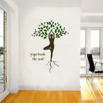 Rawpockets  ' Meditation Tree ' Wall Stickers Self Adhesive Sticker