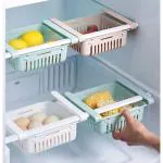 Inditradition Expandable Undershelf Fridge Tray | Fridge Storage Hanging Organizer (Pack of 4) (16-24 cm Stretchable) - Assorted Colours