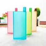 MADHAV Note Book Flat Reusable Portable Water Bottle / A 5 Size Ultra Slim Note Book Bottle / Flat Note Book Style Memo Water Bottle / Reusable / BPA Free / Drinks Bottle.