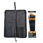 BRUSTRO Artists Gold TAKLON Brushes for Oil Acrylics, and Watercolor. Set of 10 with Brush Zip case