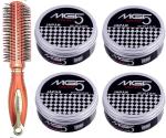 Buy Tya Salon Red Round Brush With Japan Hair Wax - 150 G (Set Of 5)
