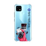 Emble Designer Clear Tranperant Silicone Case For Realme C25-Design A27 ( TPU | Soft , Realme C25| Multicolor )